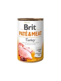 Brit Pate & Meat Turkey Comida Húmeda para Perro Sabor Pavo en Lata 6x400 gr