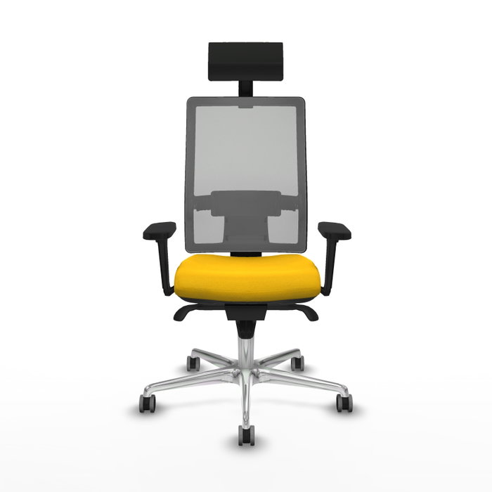 PIQUERAS Y CRESPO Silla de oficina Horna con mecanismo Sincro, Amarillo y Gris PIQUERAS Y CRESPO Silla de oficina Horna con mecanismo Sincro, Amarillo y Gris