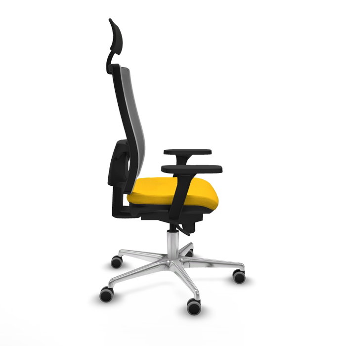 PIQUERAS Y CRESPO Silla de oficina Horna con mecanismo Sincro, Amarillo y Gris PIQUERAS Y CRESPO Silla de oficina Horna con mecanismo Sincro, Amarillo y Gris