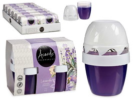Acorde Set 2 Ambientadores Gel Lavanda 140Gr (14x10x7cm) Graduable Larga Duración (Set de 24)