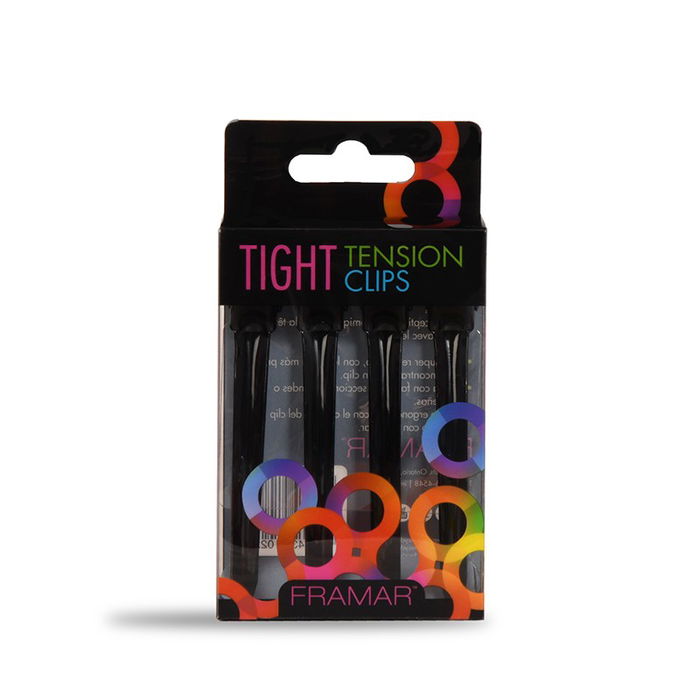 Framar TIGHT TENSION CLIPS 4 Unidades Súper Fuertes, Clips Metálicos para Peluquería, Sujeción Precisa