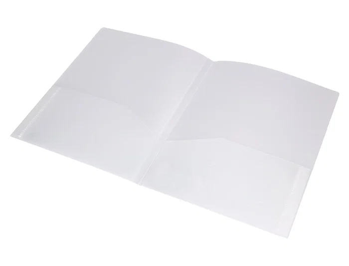 Liderpapel Carpeta Dossier con 2 Bolsas Canguro 45684 Polipropileno DIN A4 Transparente