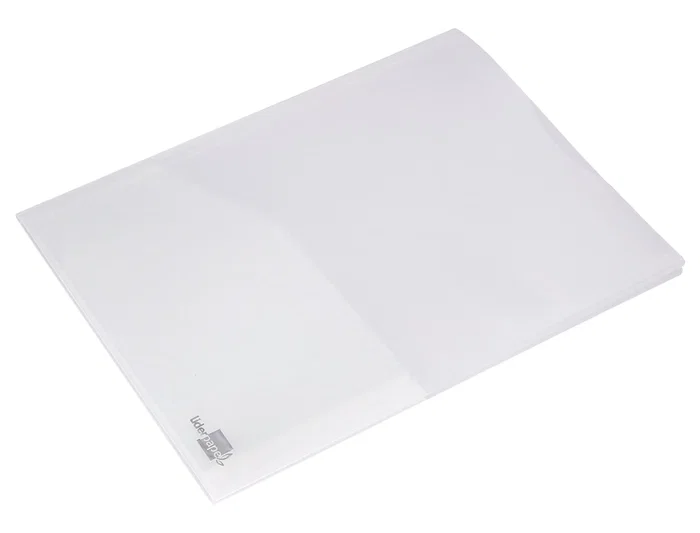 Liderpapel Carpeta Dossier con 2 Bolsas Canguro 45684 Polipropileno DIN A4 Transparente