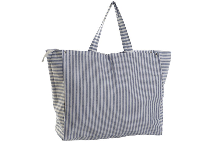 DKD Home Decor Bolso Atlantico Azul Blanco Poliester 60 x 24 x 50 cm (4 Unidades)