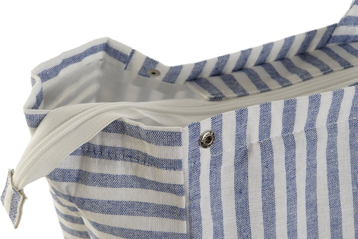 DKD Home Decor Bolso Atlantico Azul Blanco Poliester 60 x 24 x 50 cm (4 Unidades)