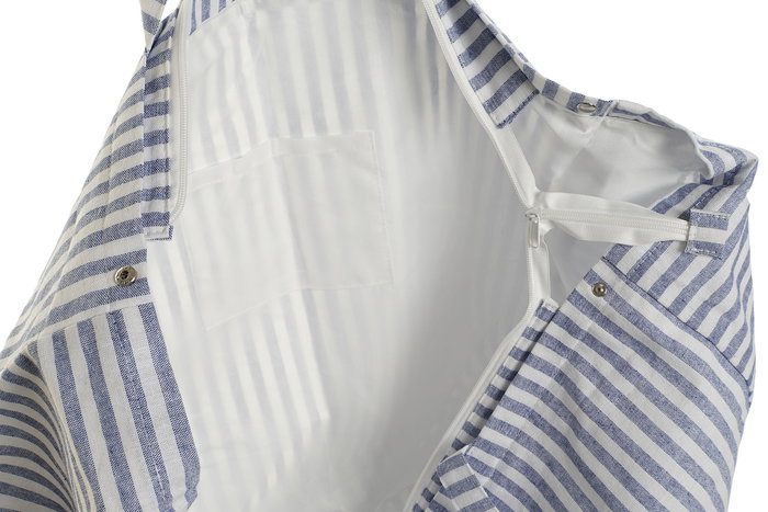 DKD Home Decor Bolso Atlantico Azul Blanco Poliester 60 x 24 x 50 cm (4 Unidades)