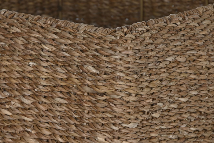 DKD Home Decor Macetero Balines Set de 3, 40 x 70 x 40 cm, Natural, Seagrass y Metal