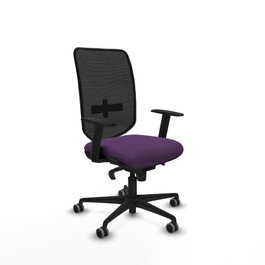 Ossa Silla con certificación ergonómica para 8 horas de uso, con respaldo fijo, brazos 1D y apoyo lumbar regulable, ideal para un peso máximo de 120 Kg