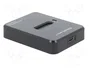 QOLTEC Estación de acoplamiento USB 3.1 Gen 1 Negro