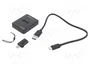 QOLTEC Estación de acoplamiento USB 3.1 Gen 1 Negro