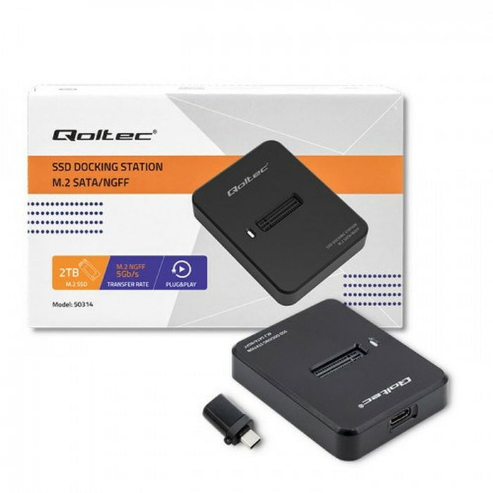QOLTEC Estación de acoplamiento USB 3.1 Gen 1 Negro QOLTEC Estación de acoplamiento USB 3.1 Gen 1 Negro