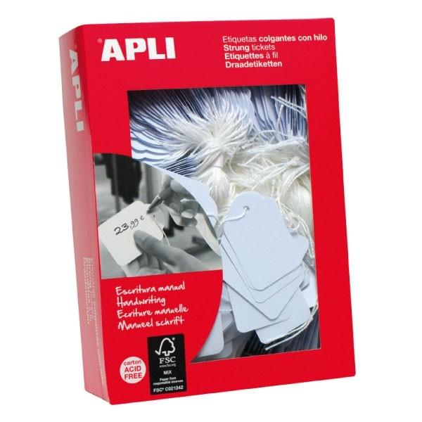 Apli Etiquetas Colgantes Blancas 15x24 mm Caja de 1000 unidades