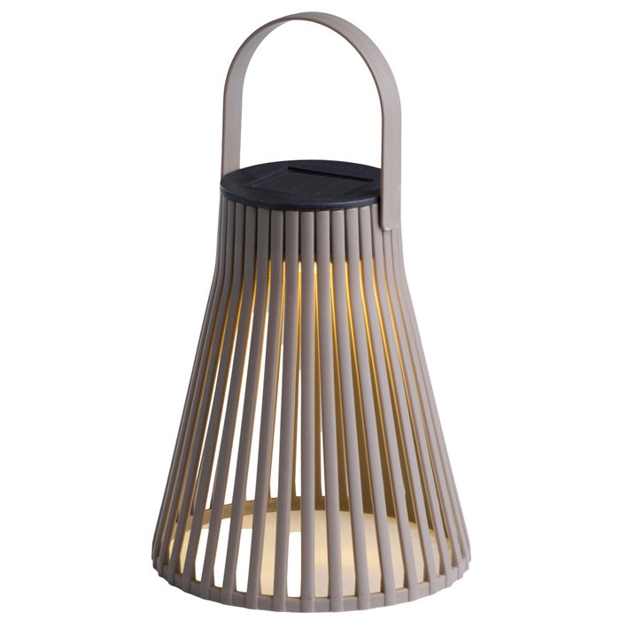 Outfit Farolillo Solar para Exterior, Diámetro 11.5 cm Altura 14 cm, Luz LED Automática, Colores Surtidos (Arena, Verde, Negro)