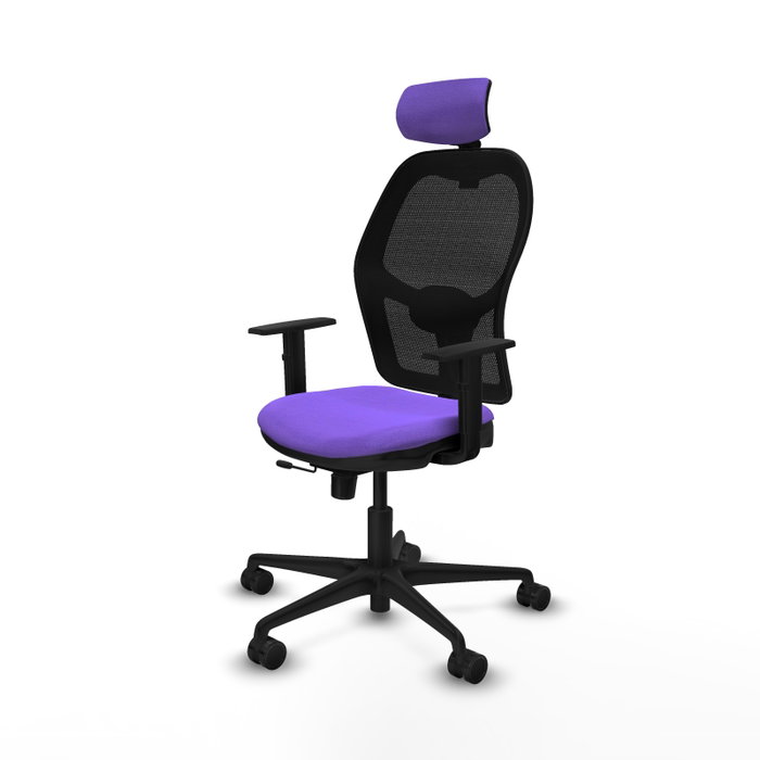 PIQUERAS Y CRESPO Silla de oficina Jorquera con mecanismo Sincro/Traslack, Lila y Negro PIQUERAS Y CRESPO Silla de oficina Jorquera con mecanismo Sincro/Traslack, Lila y Negro
