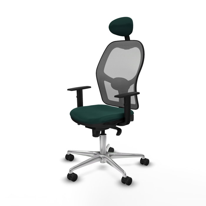PIQUERAS Y CRESPO Silla de oficina Jorquera con mecanismo Sincro, Verde botella y Gris PIQUERAS Y CRESPO Silla de oficina Jorquera con mecanismo Sincro, Verde botella y Gris