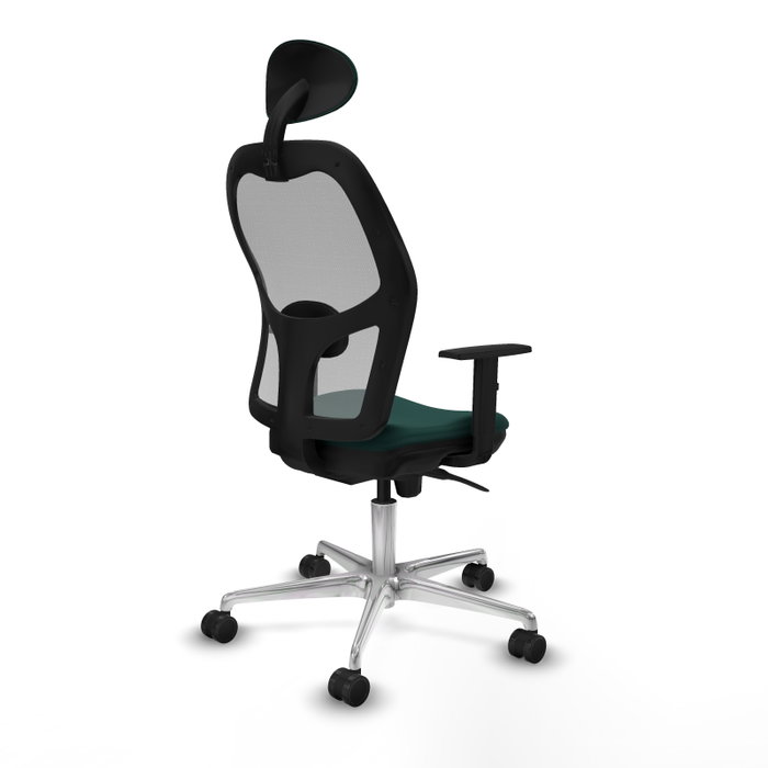 PIQUERAS Y CRESPO Silla de oficina Jorquera con mecanismo Sincro, Verde botella y Gris PIQUERAS Y CRESPO Silla de oficina Jorquera con mecanismo Sincro, Verde botella y Gris