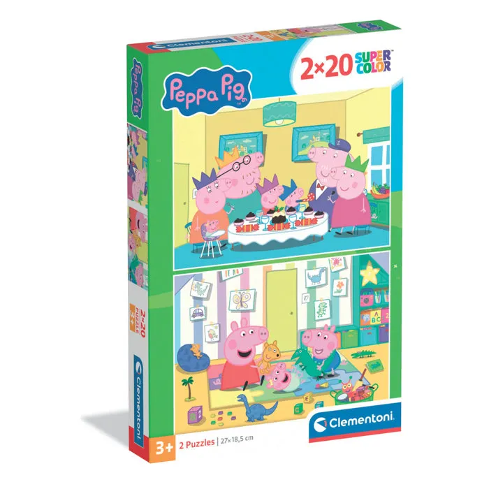 Clementoni 2 x 20 piezas Peppa Pig Puzzle Infantil CLE8005125248315 Clementoni 2 x 20 piezas Peppa Pig Puzzle Infantil CLE8005125248315