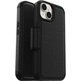 OtterBox Strada para iPhone 14 Plus, Funda Cartera en Piel Negra