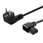SAVIO Cable de Alimentación H03VV-F 3x0,75mm2 Negro 1,2m