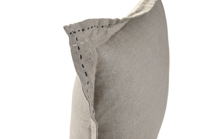 DKD Home Decor Pack de 2 Cojines de Lino Natural 60x40 cm
