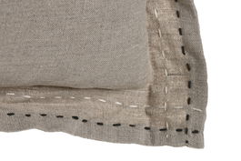 DKD Home Decor Cojín Tradicional India Lino 40 x 60 cm Natural (2 Unidades)