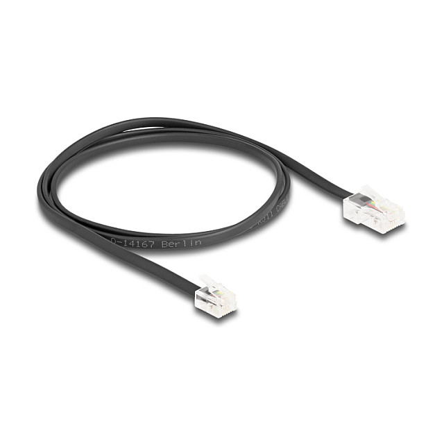 DeLOCK Cable telefónico RJ45 macho a RJ11 macho negro 1 m