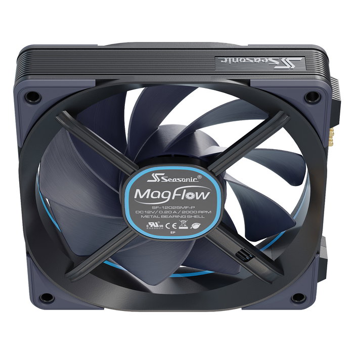 Seasonic MagFlow 1225PWM - 120mm Ventilador PWM (1 Unidad) Negro