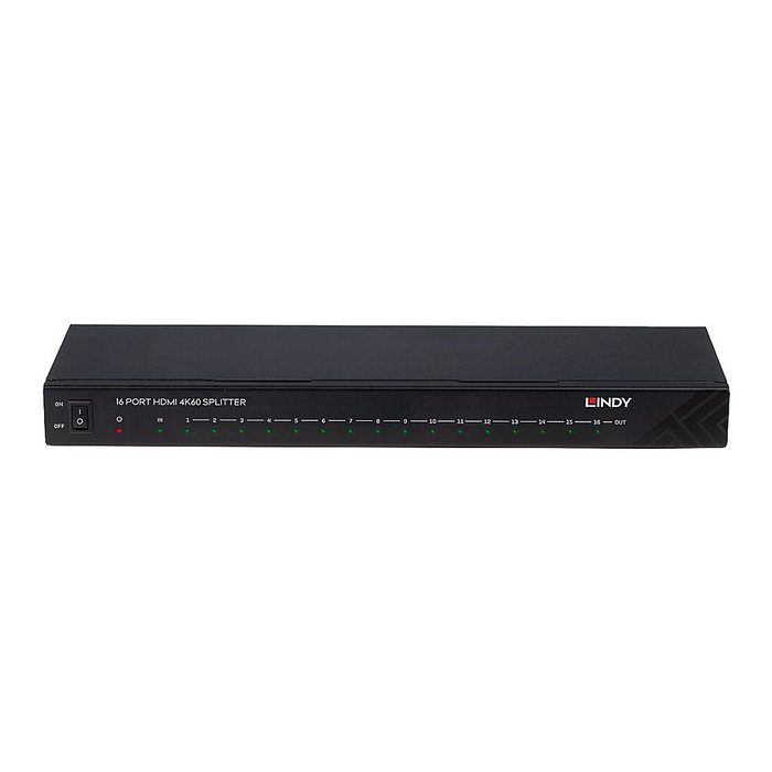 Lindy Splitter HDMI 38239 de 16 Puertos, 4K Ultra HD, Negro Lindy Splitter HDMI 38239 de 16 Puertos, 4K Ultra HD, Negro