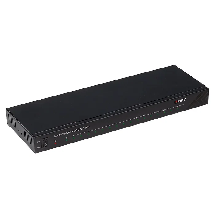 Lindy Divisor HDMI 4K60 de 16 Puertos, Negro Lindy Divisor HDMI 4K60 de 16 Puertos, Negro