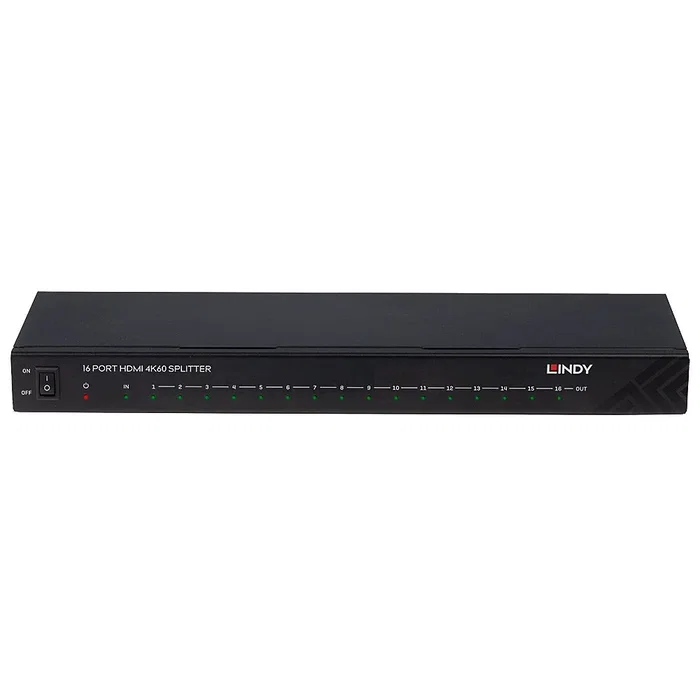 Lindy Divisor HDMI 4K60 de 16 Puertos, Negro Lindy Divisor HDMI 4K60 de 16 Puertos, Negro