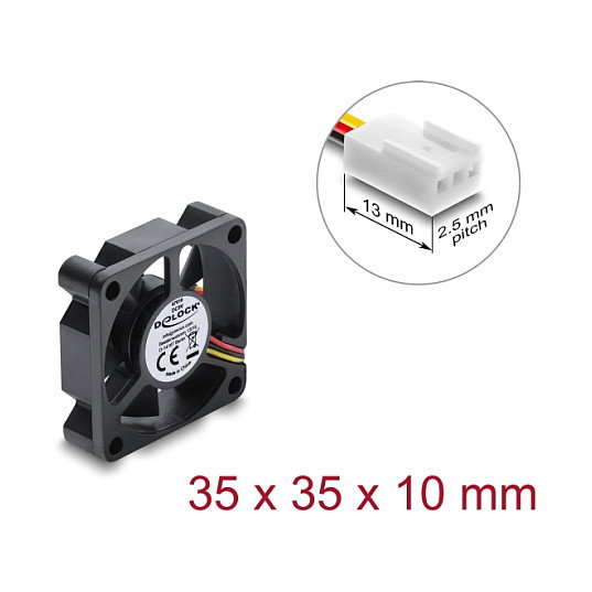 DeLOCK Ventilador axial 5 V DC 35 x 35 x 10 mm negro DeLOCK Ventilador axial 5 V DC 35 x 35 x 10 mm negro