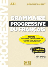 CLE-ANAYA, GRAMMAIRE PROGRESSIVE DU FRANÇAIS DÉBUTANT COMPLET 2e édition A1.1 - CLE-ANAYA