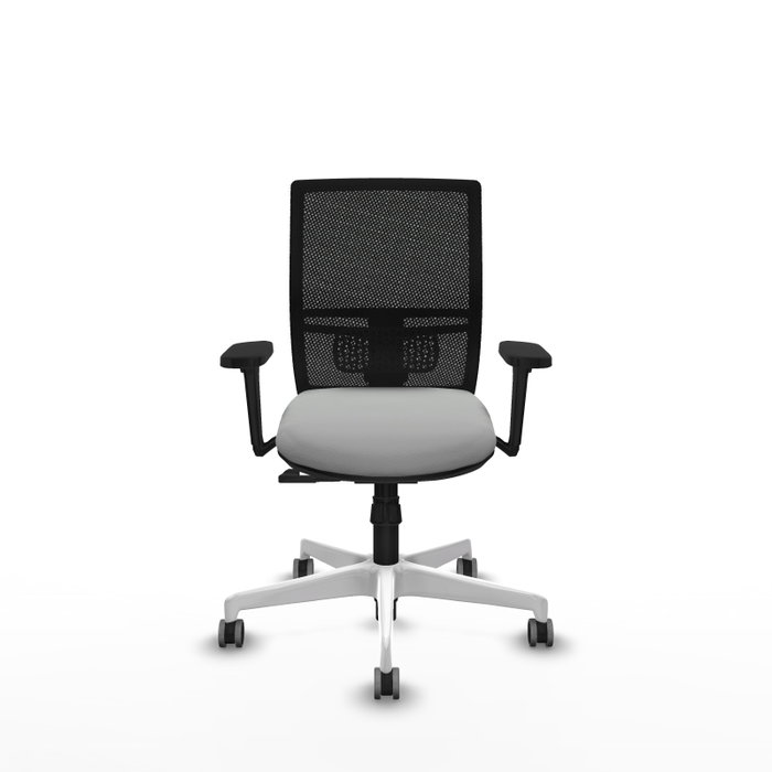 PIQUERAS Y CRESPO Silla de oficina Yunquera con mecanismo Sincro, Gris claro y Negro