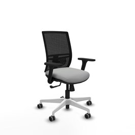 PIQUERAS Y CRESPO Silla de oficina Yunquera con mecanismo Sincro, Gris claro y Negro