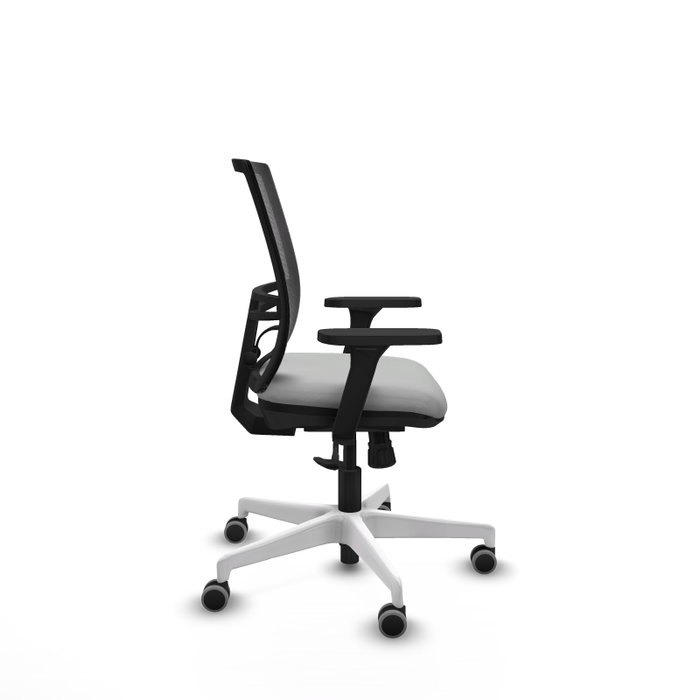 PIQUERAS Y CRESPO Silla de oficina Yunquera con mecanismo Sincro, Gris claro y Negro