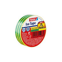 Tesa Cinta aislante 15 mm x 10 m verde/amarillo