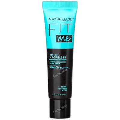 Maybelline Fit Me Matte+Poreless Primer Base Maquillaje Matificante con SPF 20, 16h Duración, Para Piel Normal a Grasa, 30 ml Maybelline Fit Me Matte+Poreless Primer Base Maquillaje Matificante con SPF 20, 16h Duración, Para Piel Normal a Grasa, 30 ml
