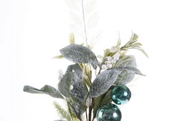 DKD Home Decor Rama Navidad Moderna Azul Blanco Verde Marron PVC Metal 6 x 75 x 12 cm (6 Unidades)