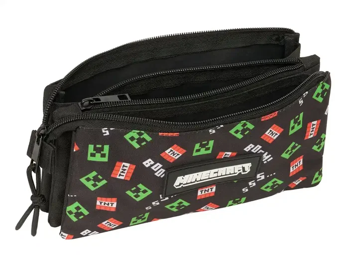 Safta Estuche Portatodo Triple Minecraft