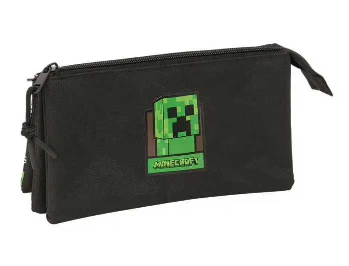 Safta Estuche Portatodo Triple Minecraft