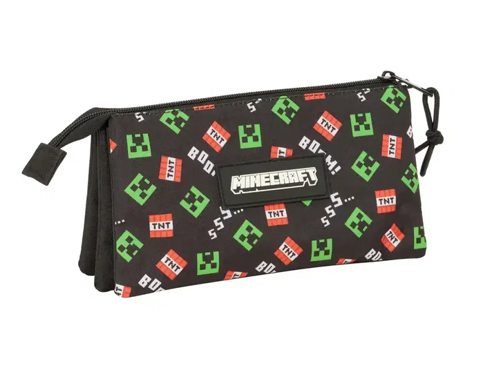 Safta Estuche Portatodo Triple Minecraft