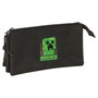 Minecraft Portatodo Triple - Estuche o caja organizadora de viaje para coleccionables, dimensiones 22 x 12 x 3 cm