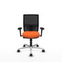PIQUERAS Y CRESPO Silla de oficina Yunquera Naranja y Negro