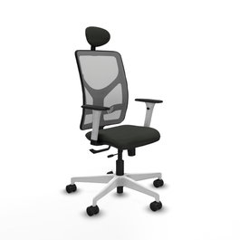 PIQUERAS Y CRESPO Silla de oficina Motilla con mecanismo Sincro/Traslack Negro y Gris