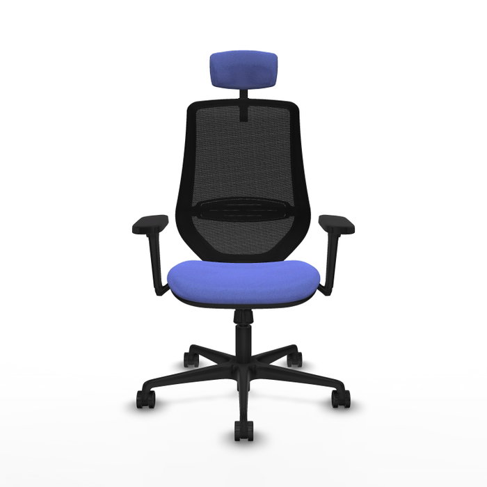 PIQUERAS Y CRESPO Silla de oficina Mardos con mecanismo Sincro, Azul claro y Negro