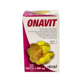 Kiluva - Abad Onavit Onaplus Suplemento para Ciclo Femenino con Borraja, Onagra, Omega y Vitamina E - 160 Cápsulas
