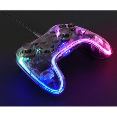MARS GAMING MGPC Gamepad USB-A/USB-C RGB Negro/Transparente MARS GAMING MGPC Gamepad USB-A/USB-C RGB Negro/Transparente