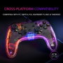 Mars Gaming MGP-C Gamepad Negro Translúcido con Iluminación RGB
