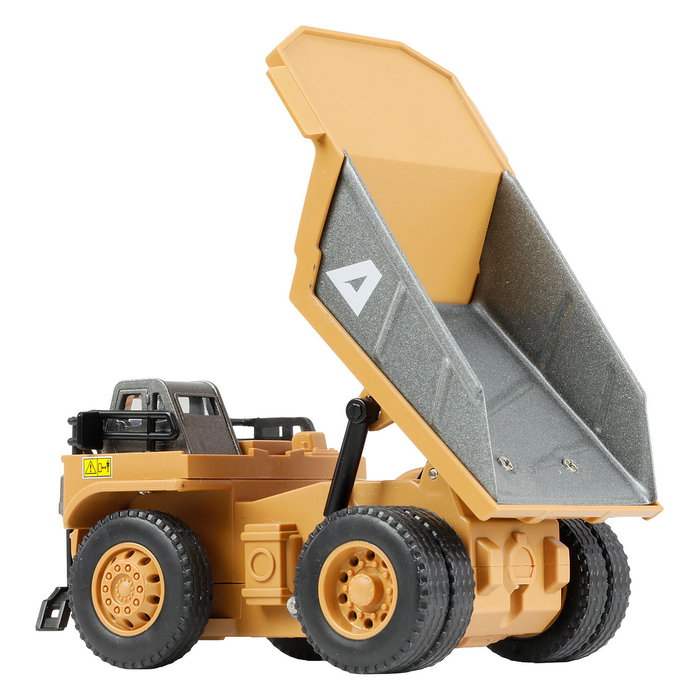 AMEWI 22743 Camión Volquete Metálico a Control Remoto Mini-Kipper 1:64 RTR de 8 Canales 2.4 GHz para Niños 6+ Años con Luces