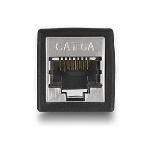 DeLOCK Adaptador RJ45 hembra a RJ45 hembra Cat.6A negro